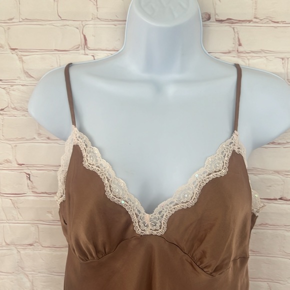 Y2K Victoria’s Secret silk lingerie camisole brown size medium - Picture 4 of 11